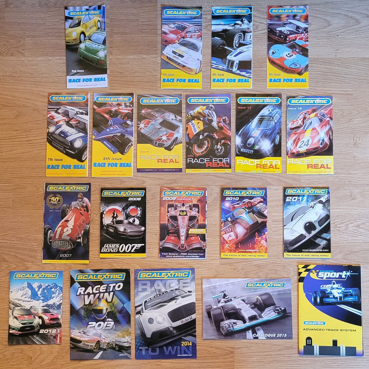 Scalextric Catalogues - 2nd - 4th to 12th - 2007 to 2015 & Track Plans