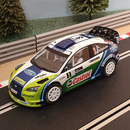 Scalextric 1:32 Car - C2802 Ford Focus 4WD WRC 2006 #3 Gronholm *LIGHTS* #Z