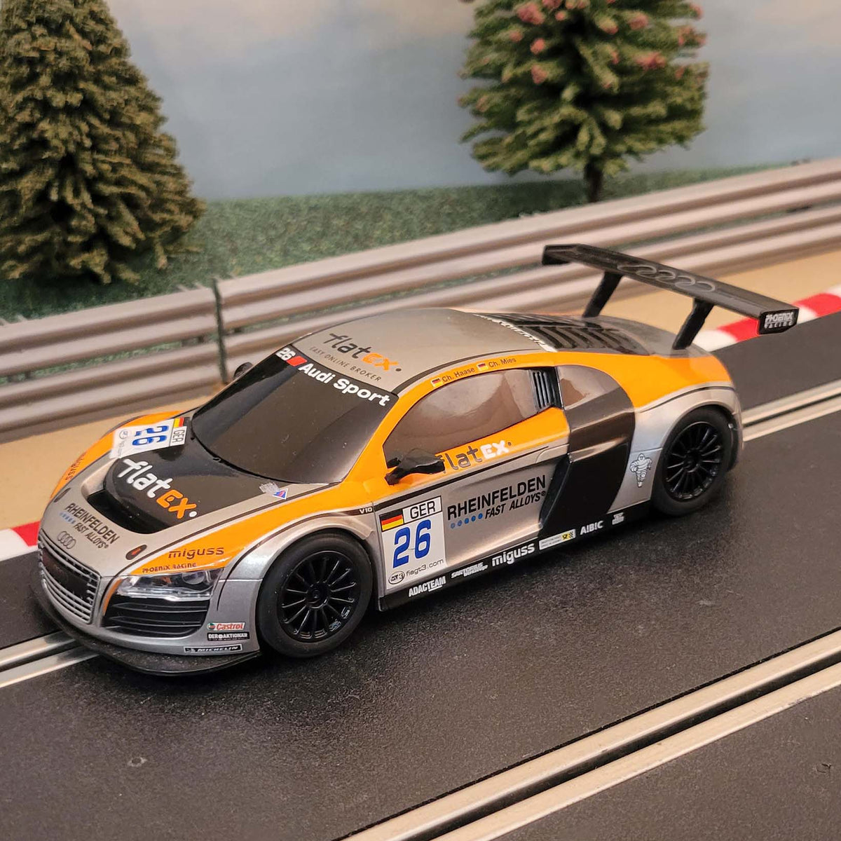 Scalextric ex C1330 Audi R8 LMS GT3 FlatEX Team Phoenix #26 #W