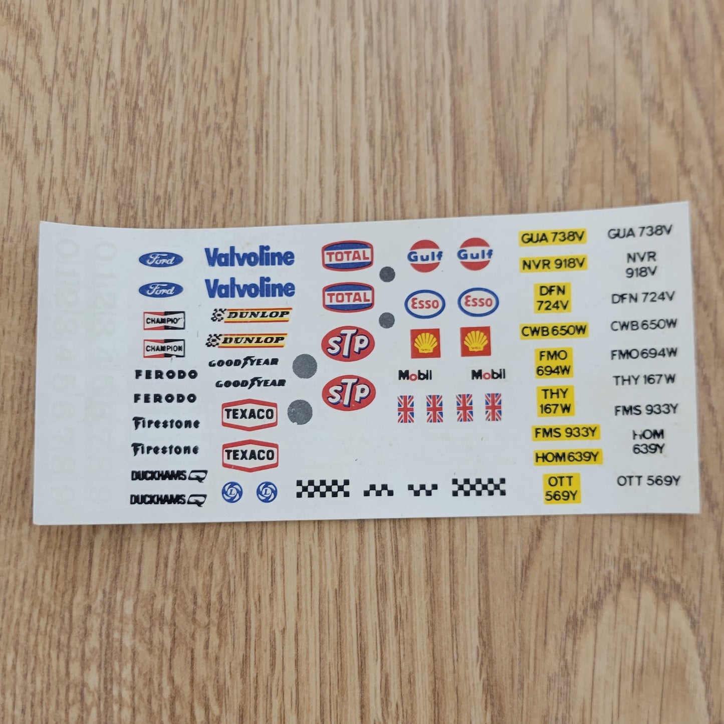 Scalextric Vintage Pegatinas Calcomanías Transferencias 1980s #A