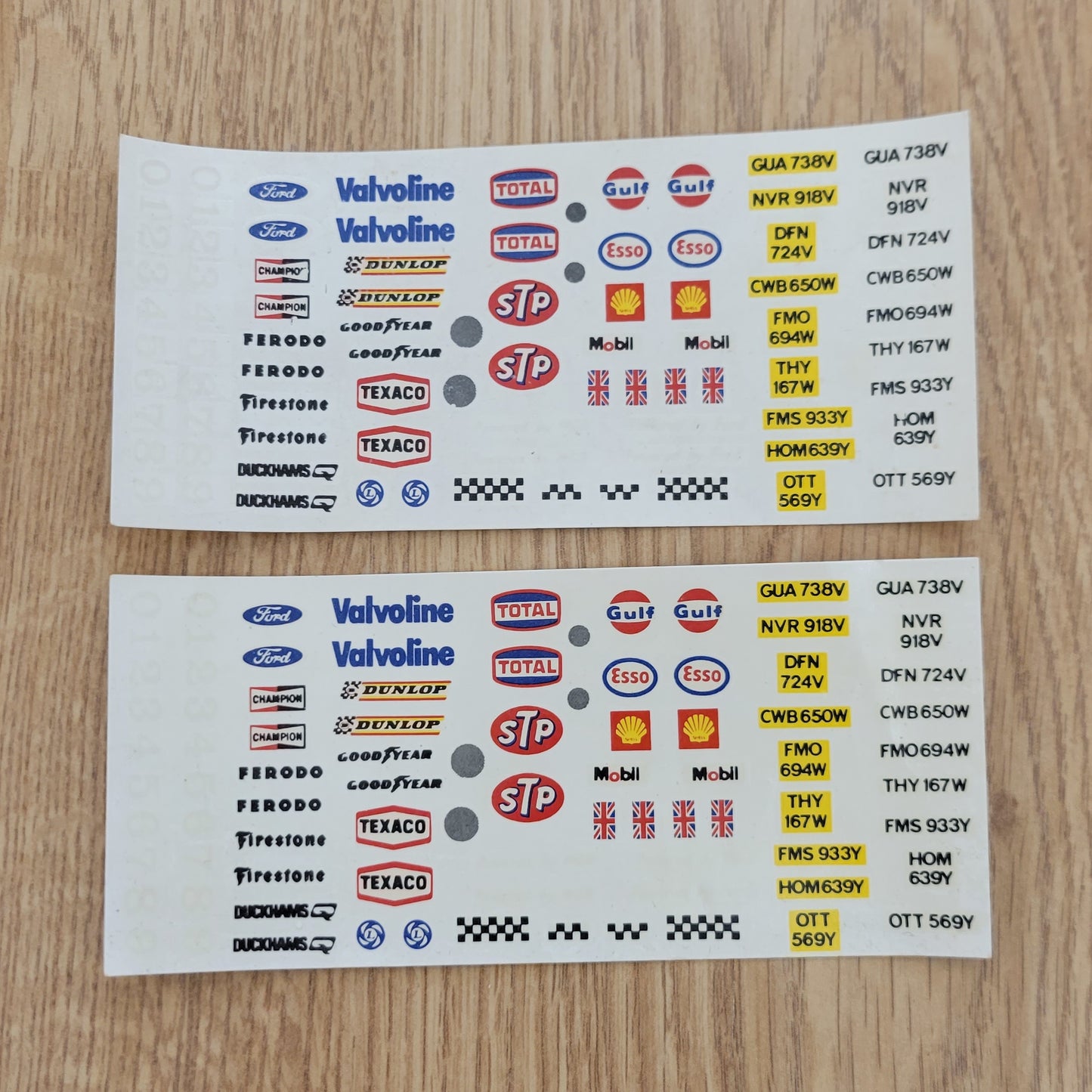 Scalextric Vintage Pegatinas Calcomanías Transferencias 1980s #A