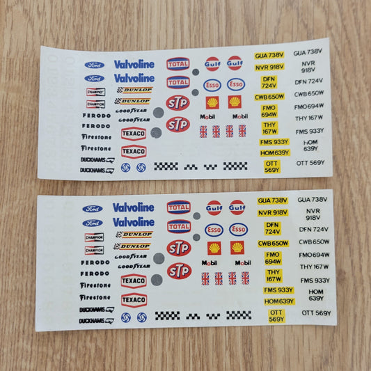 Scalextric Vintage Stickers Decals Transfers 1980s x 2