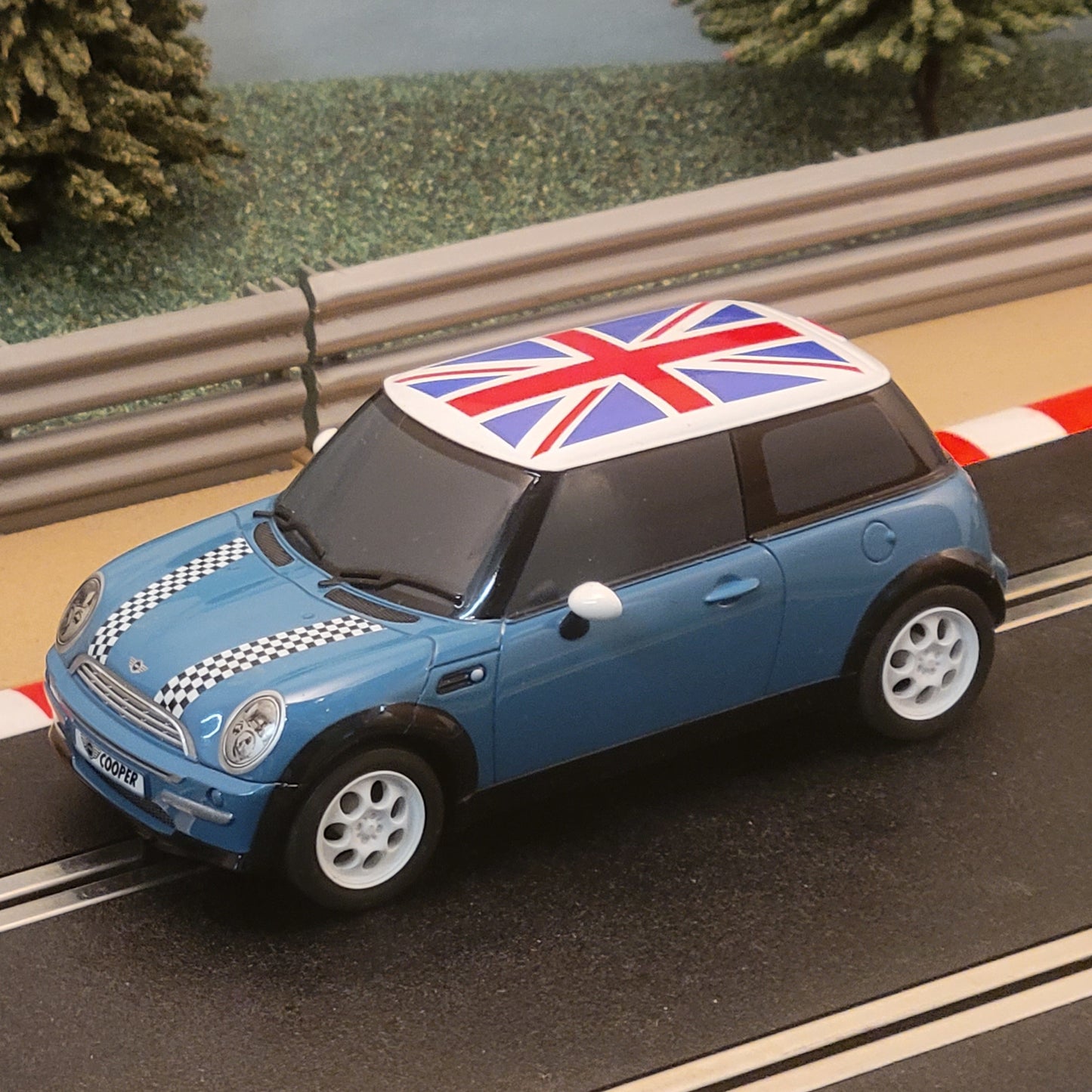 Scalextric 1:32 Digital Car - C2992D Blue BMW Mini Cooper With Union Jack Roof