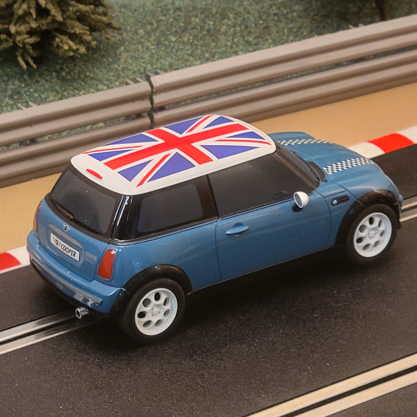Scalextric 1:32 Digital Car - C2992D Blue BMW Mini Cooper With Union Jack Roof
