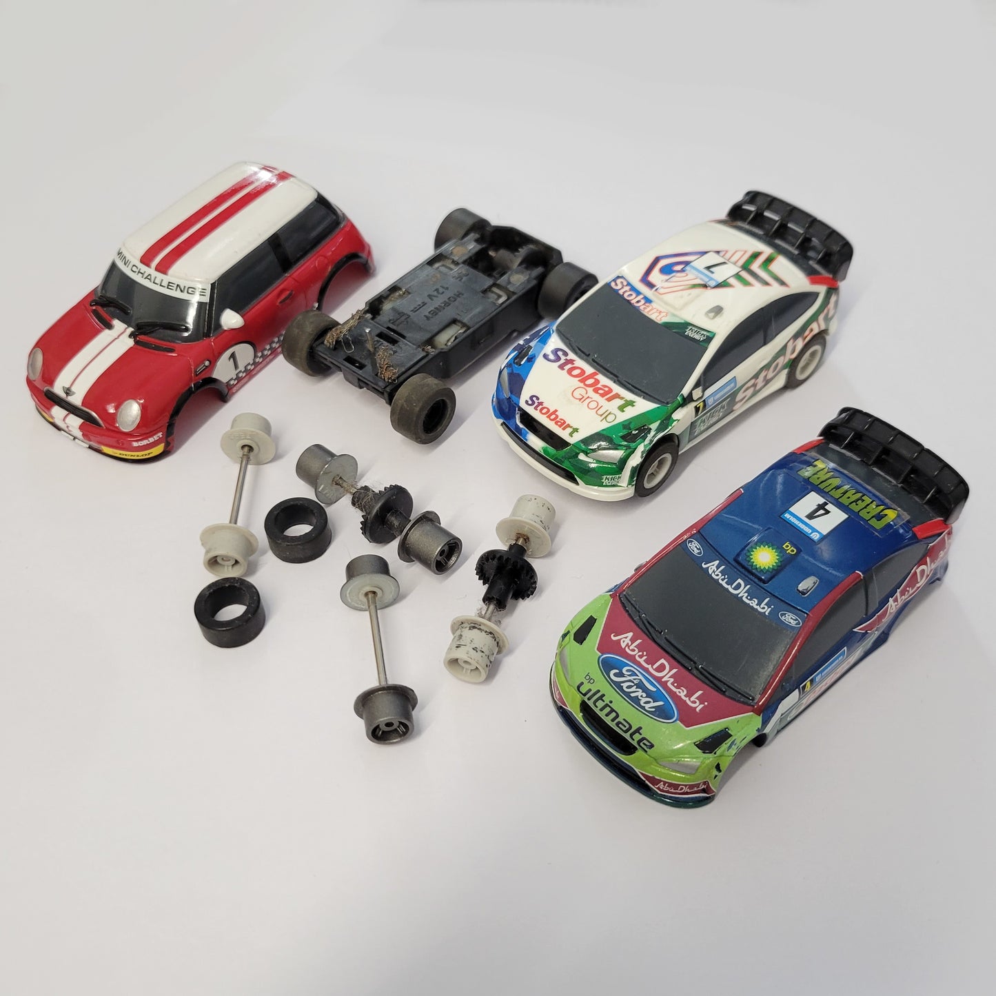 Micro Scalextric 1:64 Cars - Ford Focus Stobart & Spares
