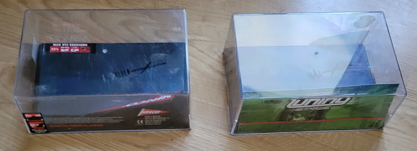 NINCO 1:32 Slot Car Crystal Display Cases x 2