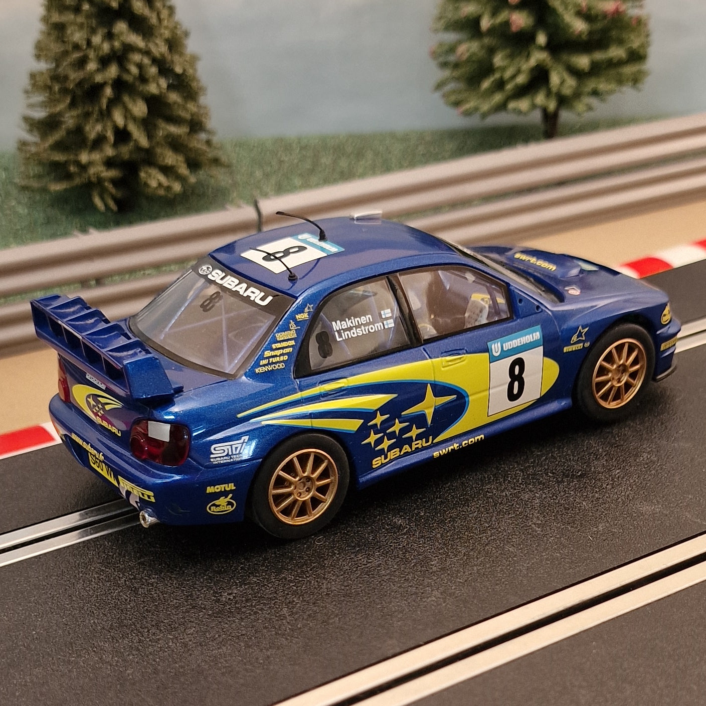 Scalextric 1:32 Car - C2491 Subaru Impreza WRC #8 Makinen *LIGHTS* #FM