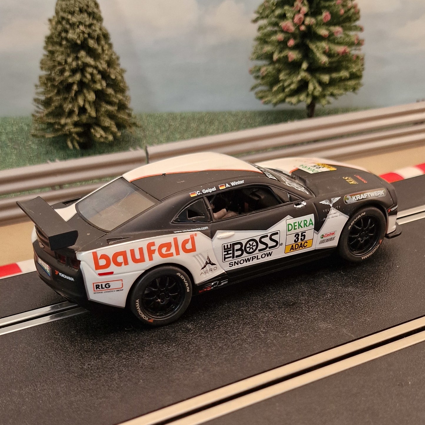 Scalextric 1:32 Car - C3391 Chevrolet Camaro GS GT-R Geipel Winter #35 *LIGHTS*
