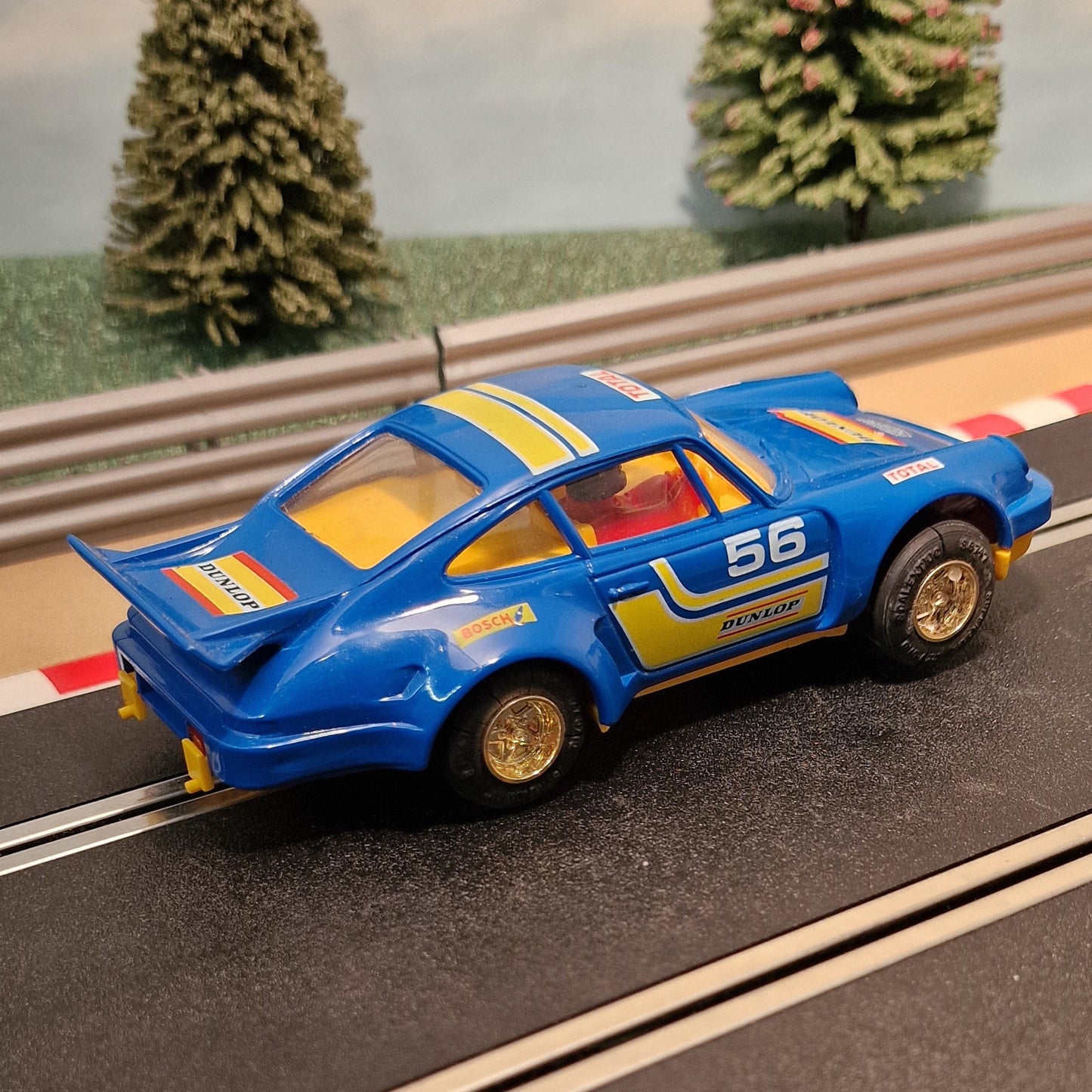 Scalextric 1:32 Car - C125 Blue Porsche Turbo 911 Dunlop #56