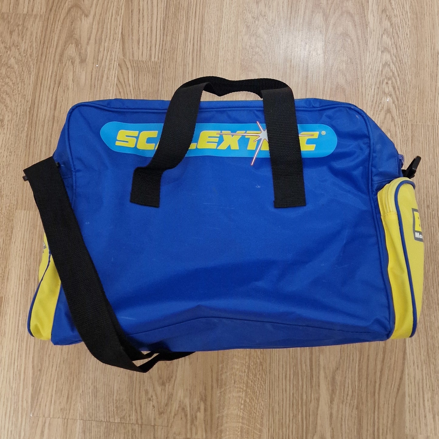 Scalextric Collectors Canvas Holdall Carrying Bag - Blue & Yellow #A