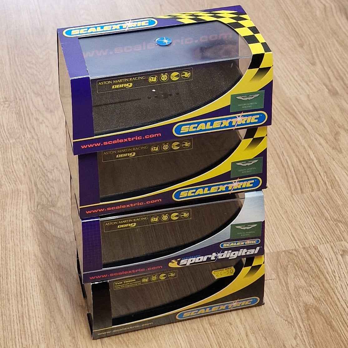 Scalextric Crystal Display Cases - Card & Square Top x 4