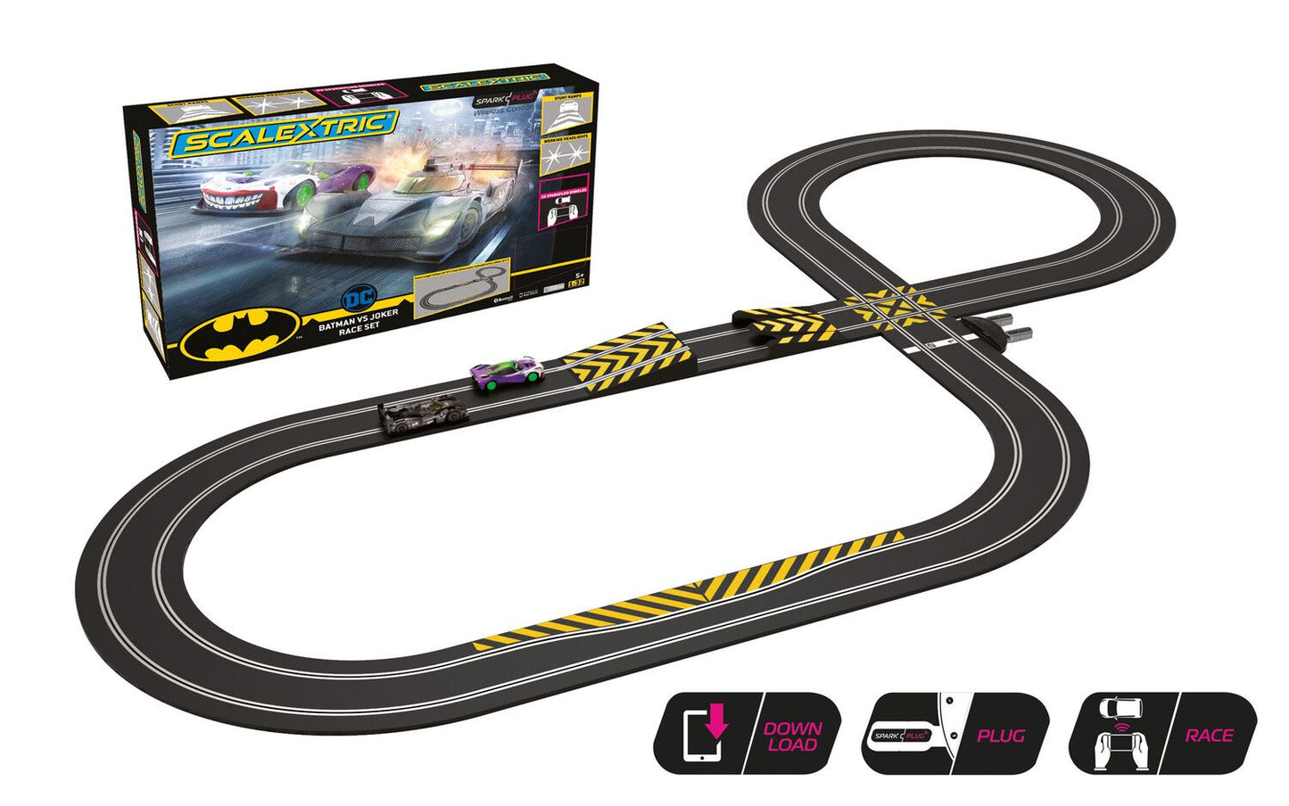 Scalextric Spark Plug - Batman vs Joker Race Set C1415 New Sealed Box