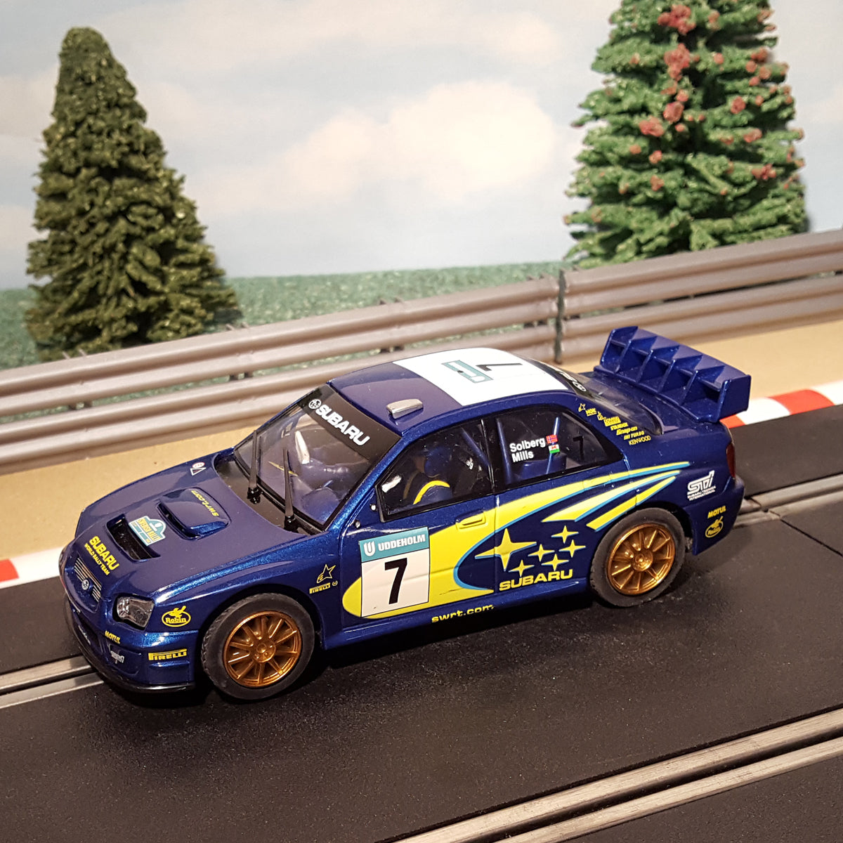 Scalextric C2587 Subaru Impreza WRC Solberg #7 *LIGHTS* #M
