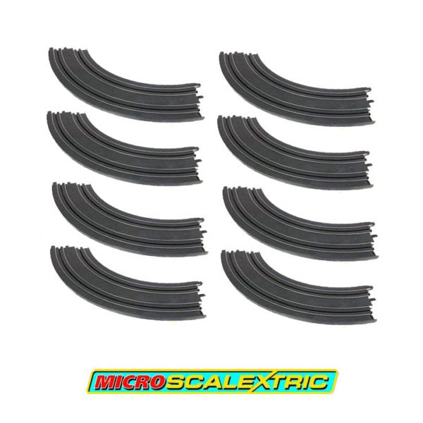 Micro Scalextric 1:64 Track - L7555 90° Curves - Bend Radius Corner x 8