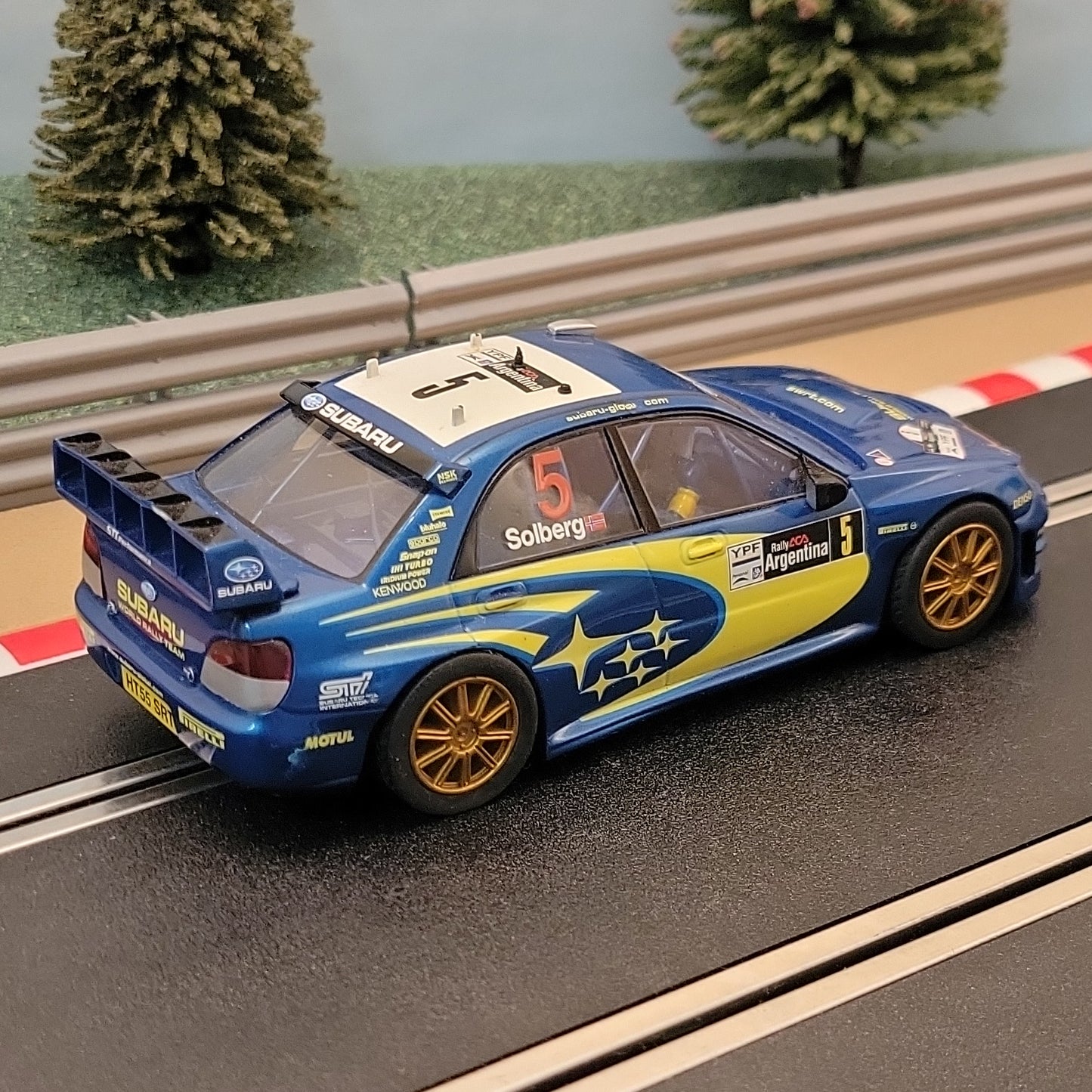 Coche Scalextric 1:32 - C2749 Subaru Impreza WRC 4WD Solberg #5 *LUCES* #Q