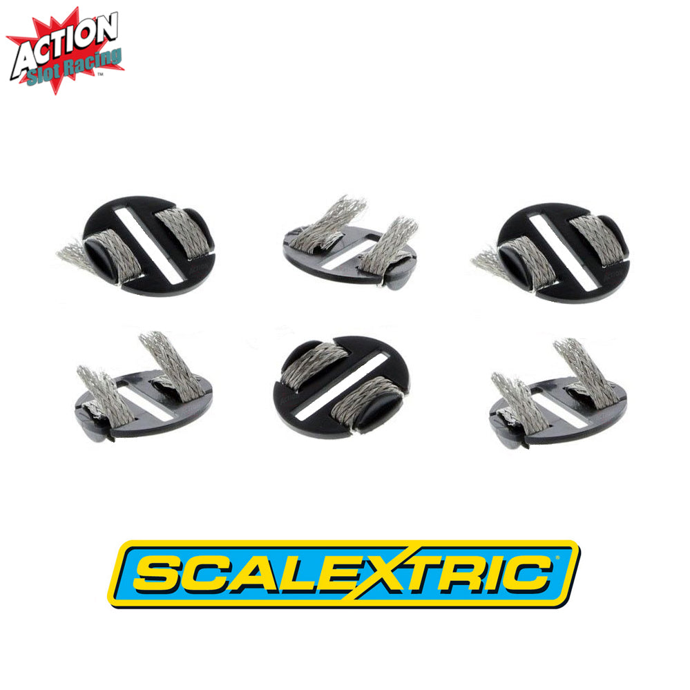 Scalextric C8329 Quick-Fit Pickup Plates With Braids x 6
