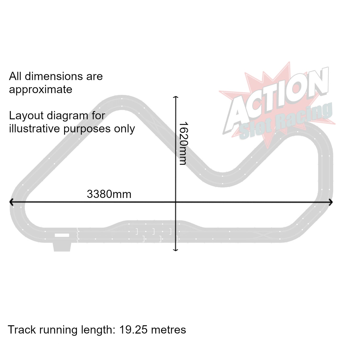 Scalextric Sport 1:32 Track Set Layout With Pit Lane ARC Pro AS25