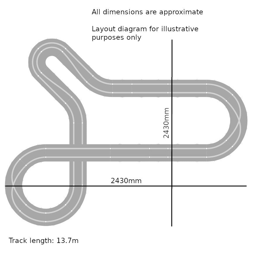 Scalextric Sport 1:32 Track Set Layout - ARC AIR AS4