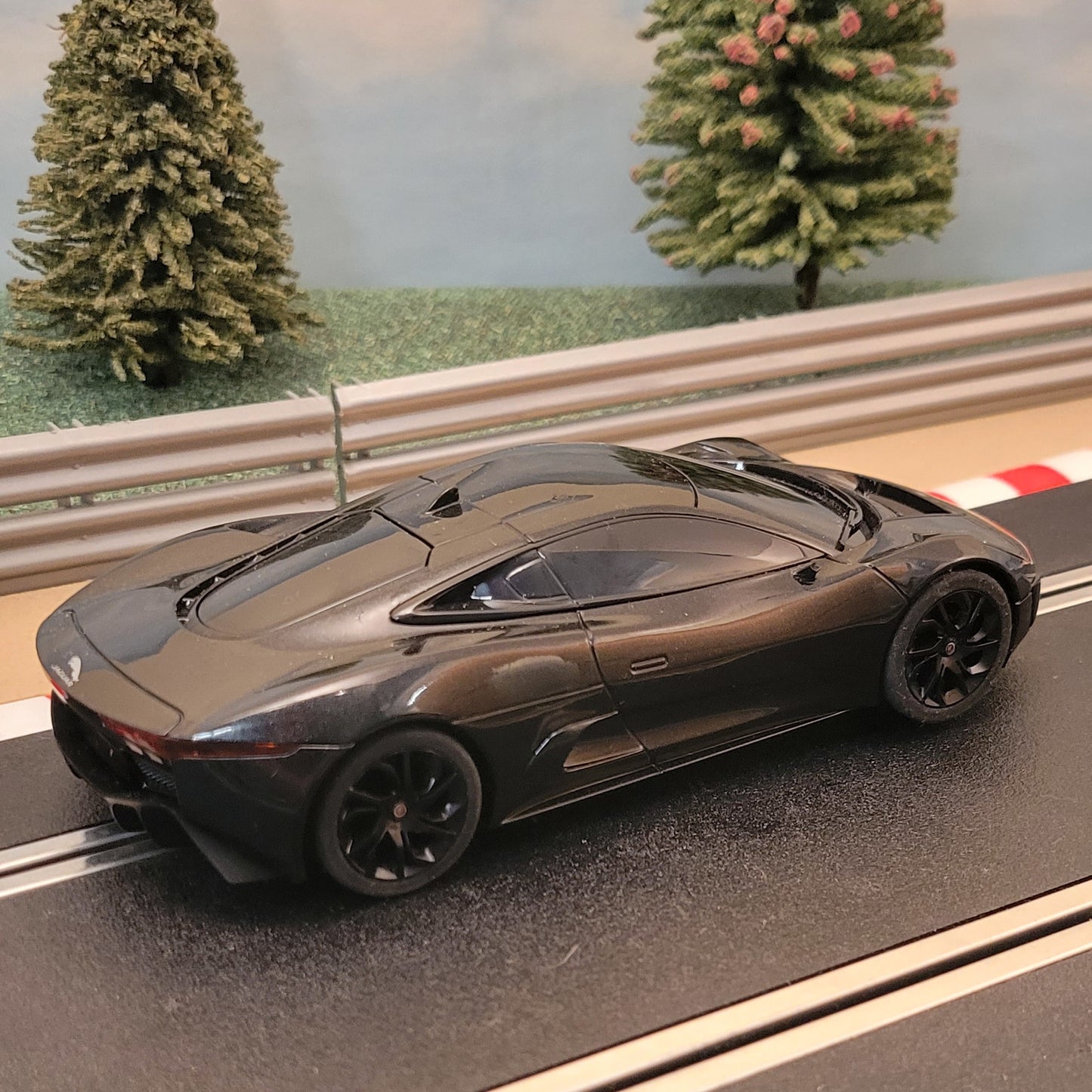 Coche Scalextric 1:32 - C3814 Negro Jaguar C-X75 *LUCES* #MF