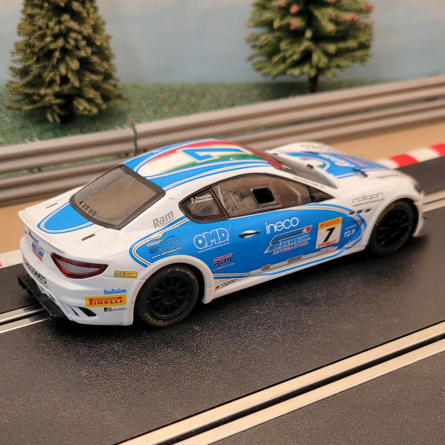 Scalextric 1:32 Car - C3507 Maserati Trofeo Cecchellero #7 *LIGHTS* #MWS