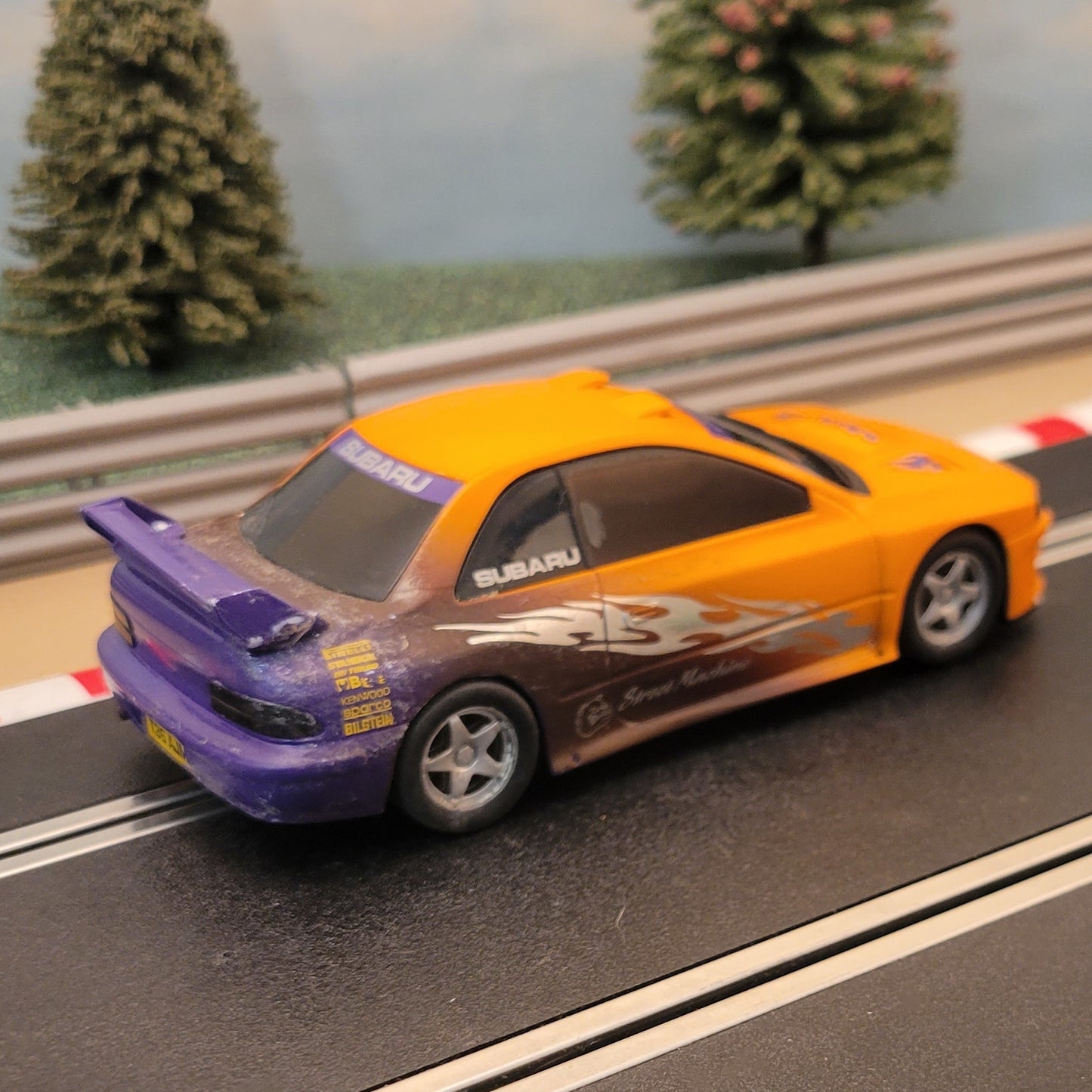 Scalextric 1:32 Car - Orange / Purple Subaru Impreza WRC Street Machine #Q