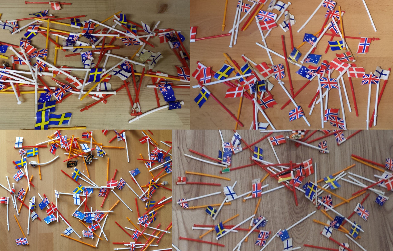 Scalextric Classic 1:32 Flagpoles With Flags x 50