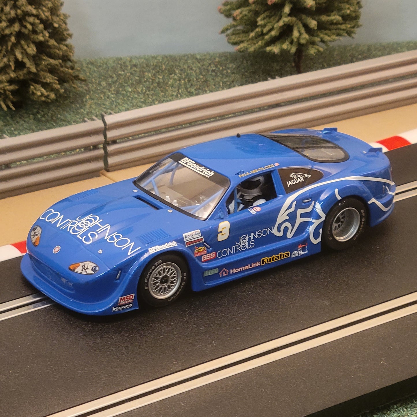 Scalextric 1:32 Car - C2908 Blue Jaguar XKRS Rocket Motorsports Gentilozzi #3 #Q