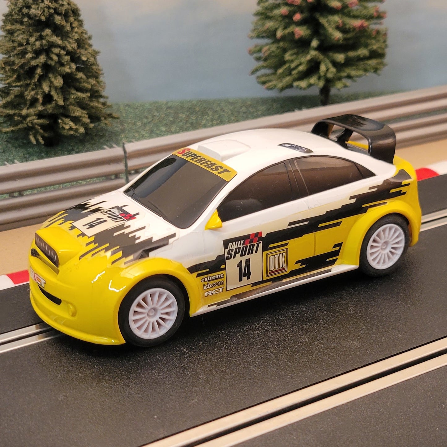 Scalextric 1:32 Start Car - C3531 Yellow Rally Thunder WRC #14