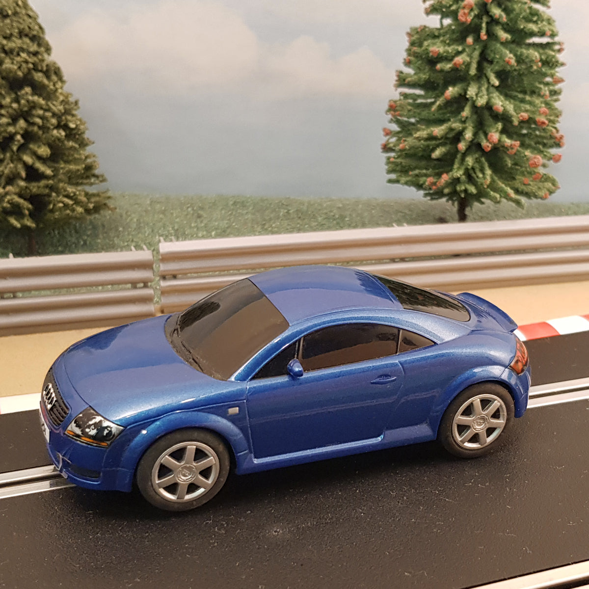 Scalextric 1 32 Car C2507 Blue Audi TT E Action Slot Racing