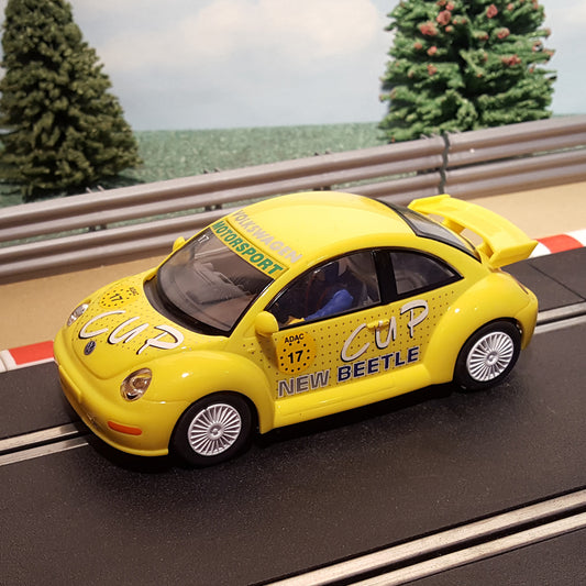 Scalextric 1:32 Car - Yellow VW Volkswagen Beetle #17 #E
