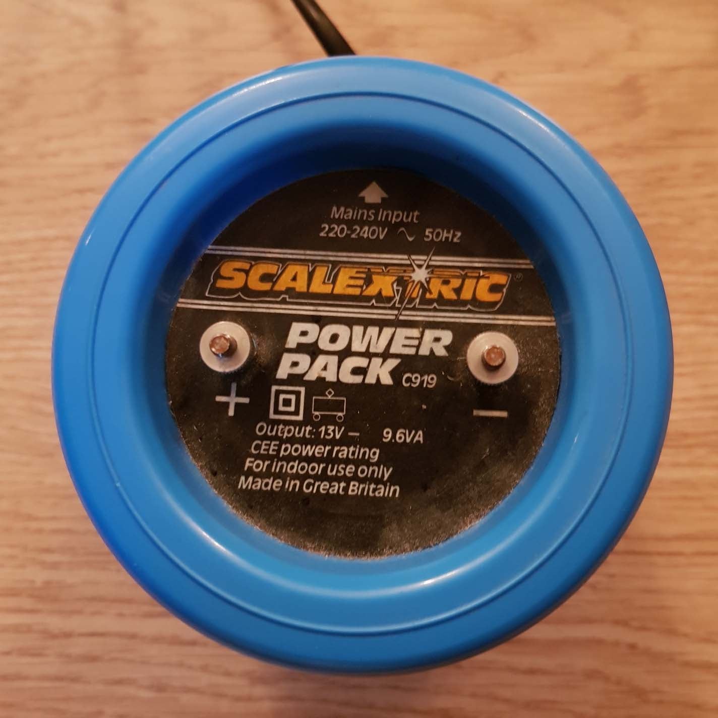 Scalextric Classic Power Pack Supply C919 Transformer - Blue Round Type 13V