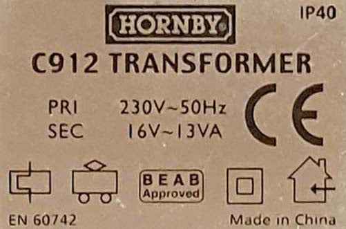 Hornby Scalextric Mains Power Supply Transformer Adaptor C912 16v