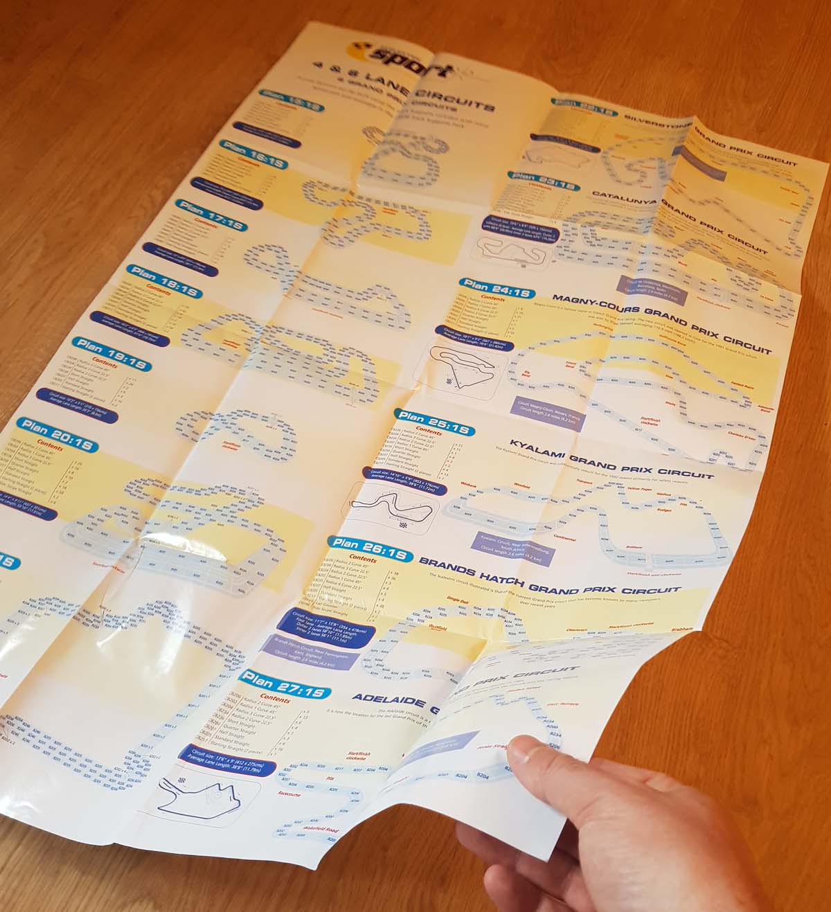 Scalextric Sport 1:32 Track Lane Circuit Layout Plans - Wall Chart M4177