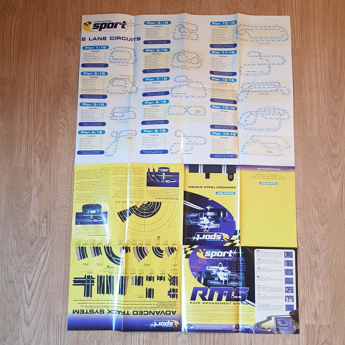 Scalextric Sport 1:32 Track Lane Circuit Layout Plans - Wall Chart M4177