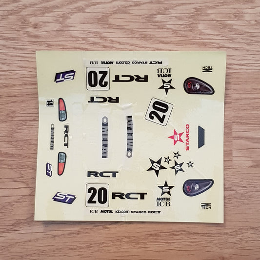 Scalextric 1:32 Start / Sport Car Stickers Decals Transfers #20