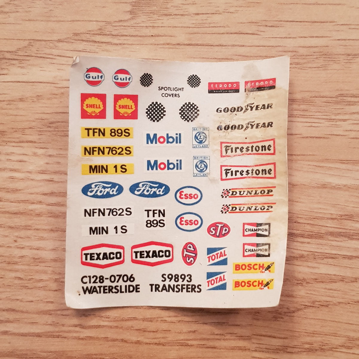 Scalextric Vintage Stickers Decals Transfers 1980s C128-0706 S9893
