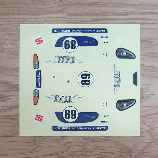 Scalextric 1:32 Start / Sport Car Stickers Decals Transfers #89