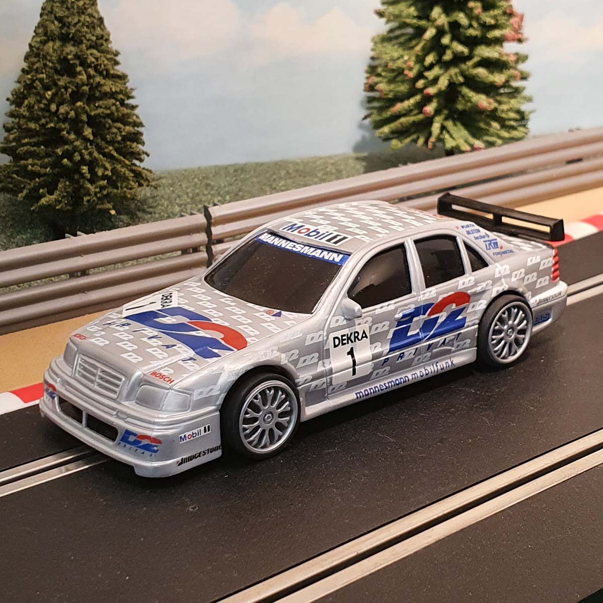Scalextric 1:32 Car - C2032 Silver Mercedes C Class DTM Dekra #1