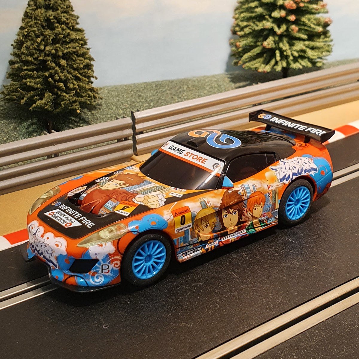 Scalextric 1 32 Start Car GT Lightning Anime Team GT Sunrise orang Action Slot Racing