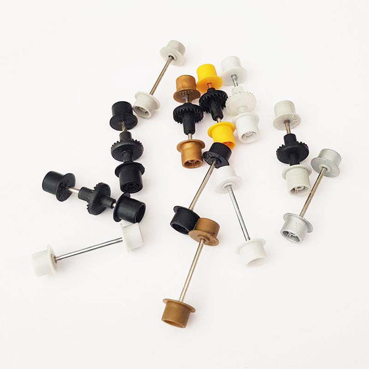 Micro Scalextric 1:64 Spare Axles - 6 Rear with Contrate Gears & 6 Front