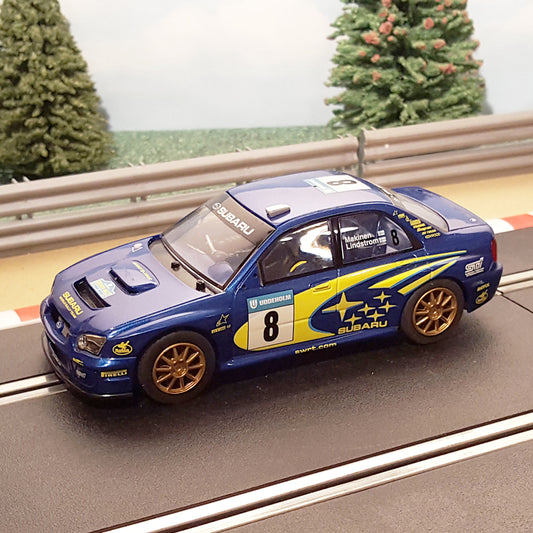 Scalextric 1:32 Car - C2491 Subaru Impreza WRC #8 Makinen *LIGHTS* #FWMS