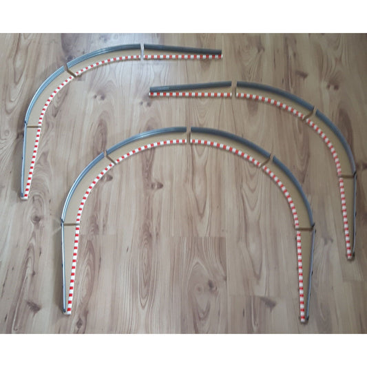 Scalextric Classic 1:32 Borders Barriers L7989 L7990 8 Standard Curves 6 Lead In