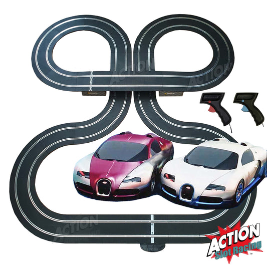 Scalextric Sport 1:32 Track Set - Layout With Bugatti Veyron Cars #AS1