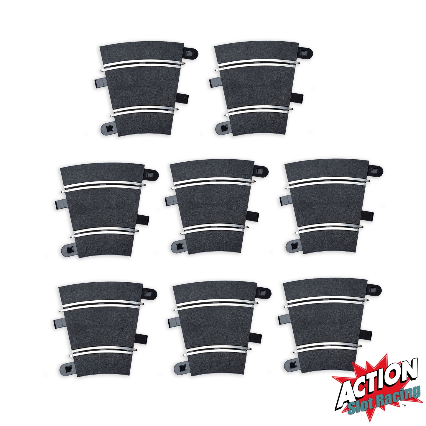 Scalextric 1:32 Sport Track C8234 'U' Rad2 Standard Curves 22.5° x8 #E