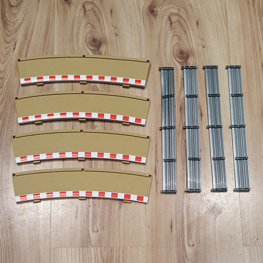 Scalextric 1:32 Borders & Barriers 'BG' C8238 22.5º Rad4 Outer Curve x 4