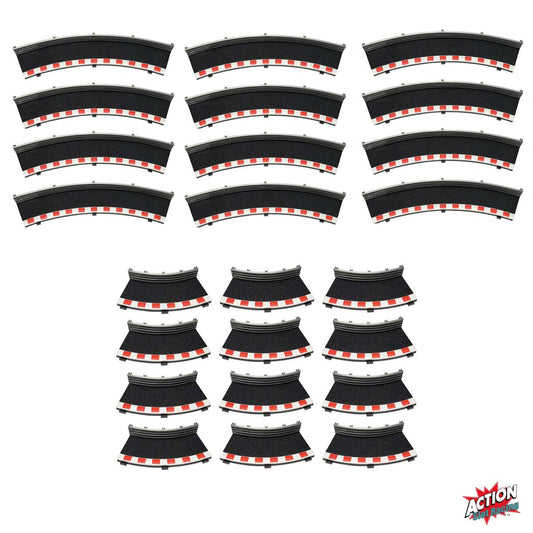 Scalextric 1:32 Sport Black Borders & Barriers - 12 Outer & 12 Inner