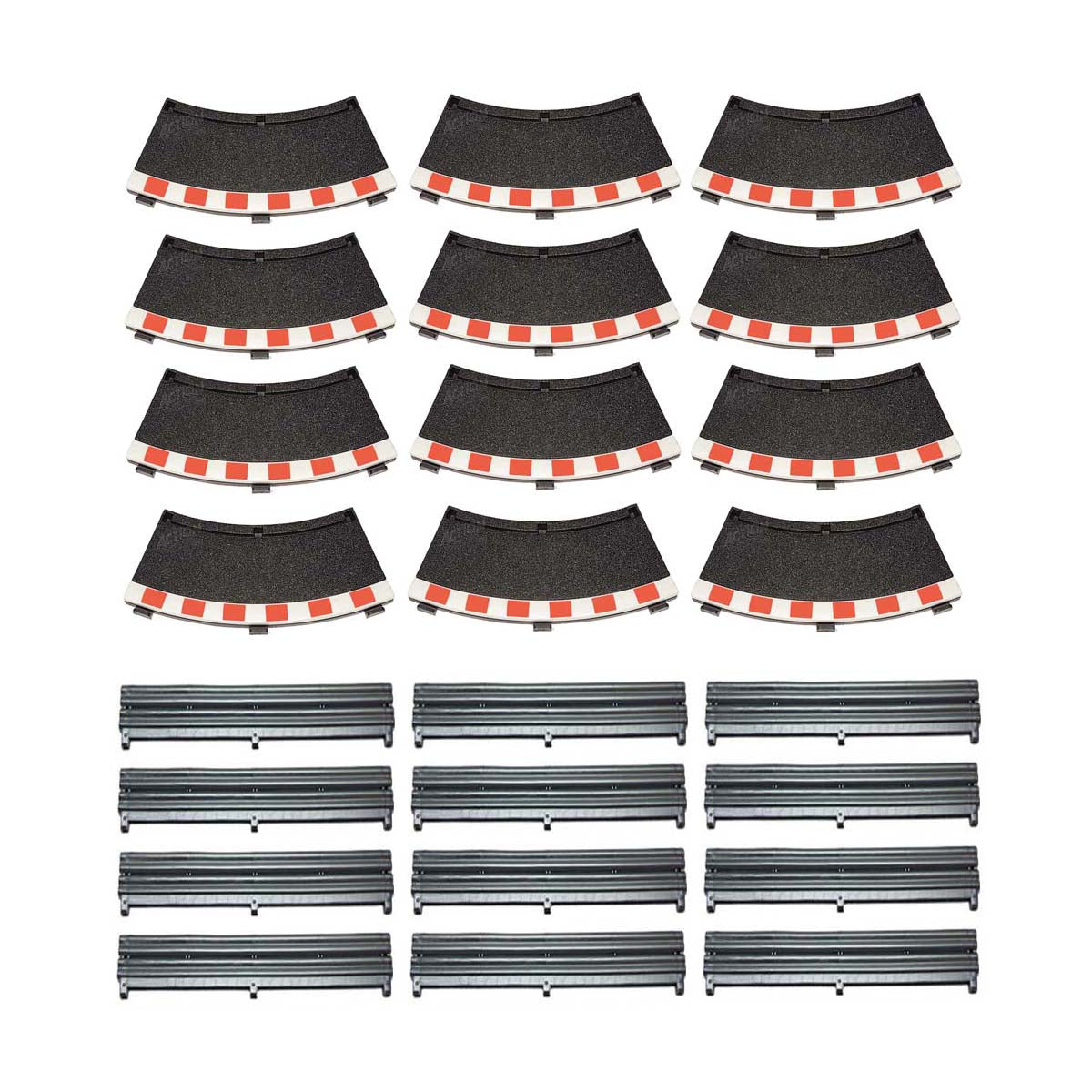 Scalextric 1:32 Sport C8225 Borders & Barriers - Black Inner x 12