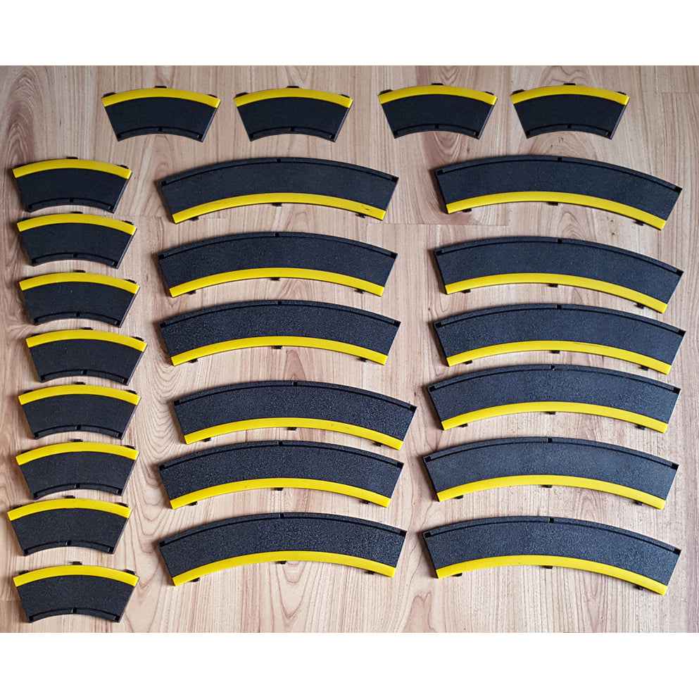 Scalextric Sport 1:32 Rad2 Yellow Black Borders - 12 Outer & 12 Inner #Y