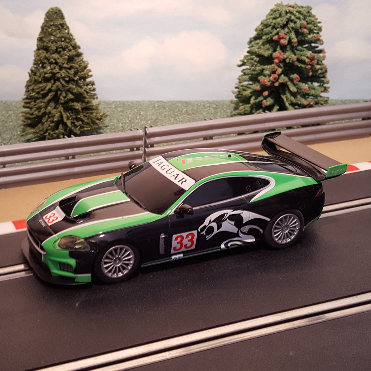 Scalextric 1:32 Car - C3241 Green Black Jaguar XKR GT3 #33