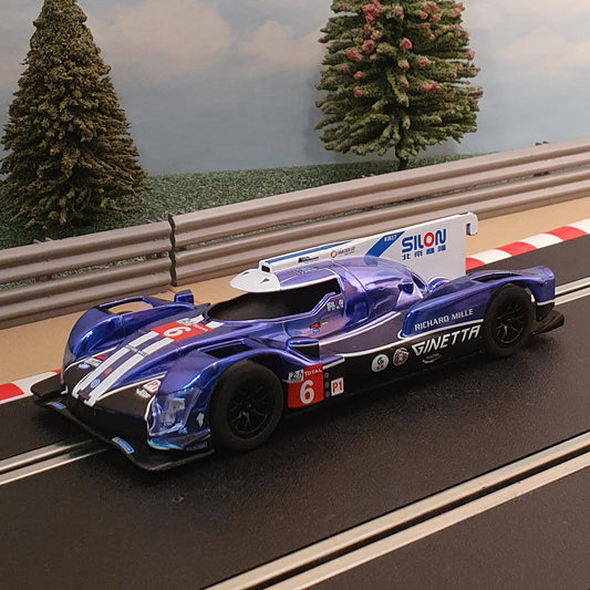 Scalextric 1:32 Car - Blue Ginetta G60 LMP1 Le Mans #6 *LIGHTS* #WS